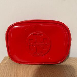 Tory Burch Patent Red Pouch